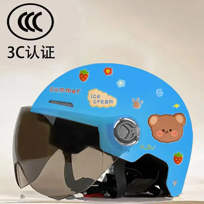 Cute 3C Certified Kids Safety Helmet with Face Protector - Image 28
