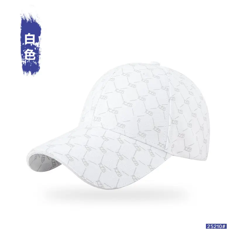 Men Cotton Printed Baseball Cap Brown Sun Hat - Image 5