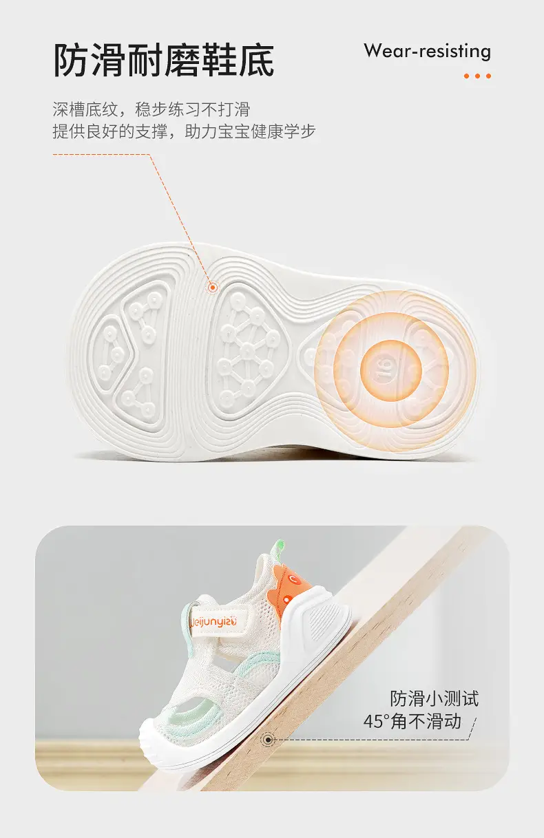 Toddler Sandals 45° Anti-Slip Mesh 1-3Y — feature 10