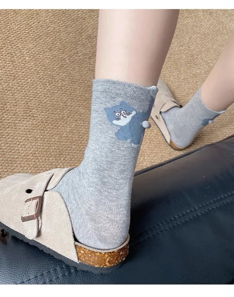Cute Cartoon Cat Socks for Women Mid-Calf Cotton — feature 8
