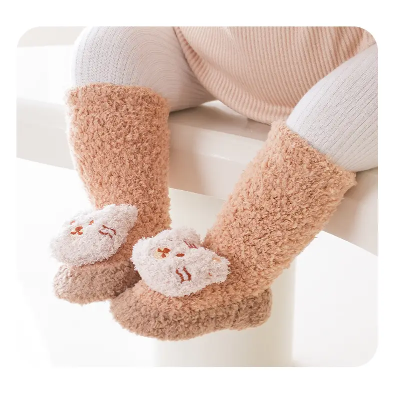 Newborn Baby Socks & Shoes Coral Velvet 0-3M β feature 10