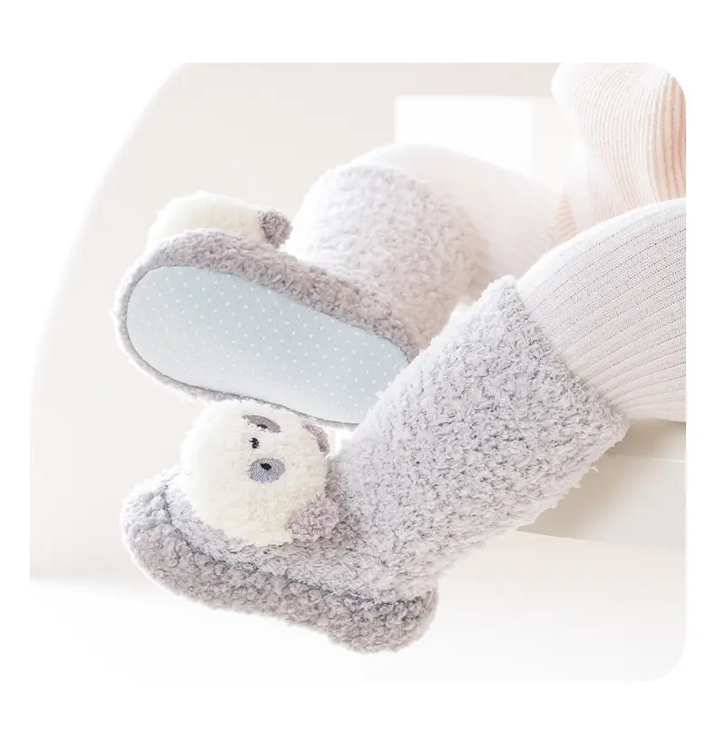 Newborn Baby Socks & Shoes Coral Velvet 0-3M β feature 11