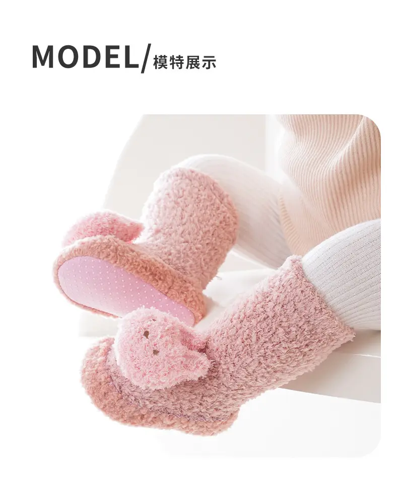 Newborn Baby Socks & Shoes Coral Velvet 0-3M β feature 9