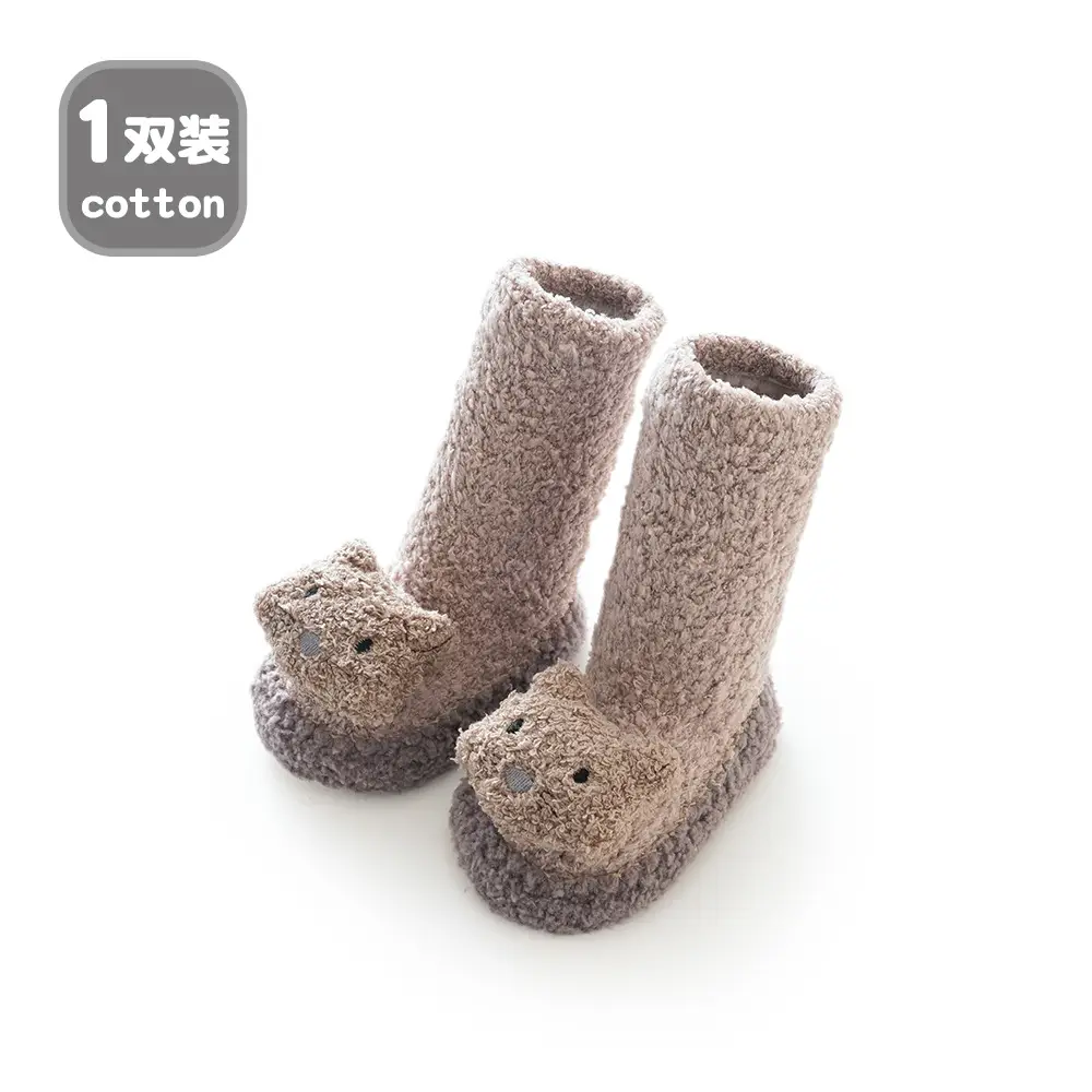 Newborn Baby Socks & Shoes Coral Velvet 0-3M - Image 2