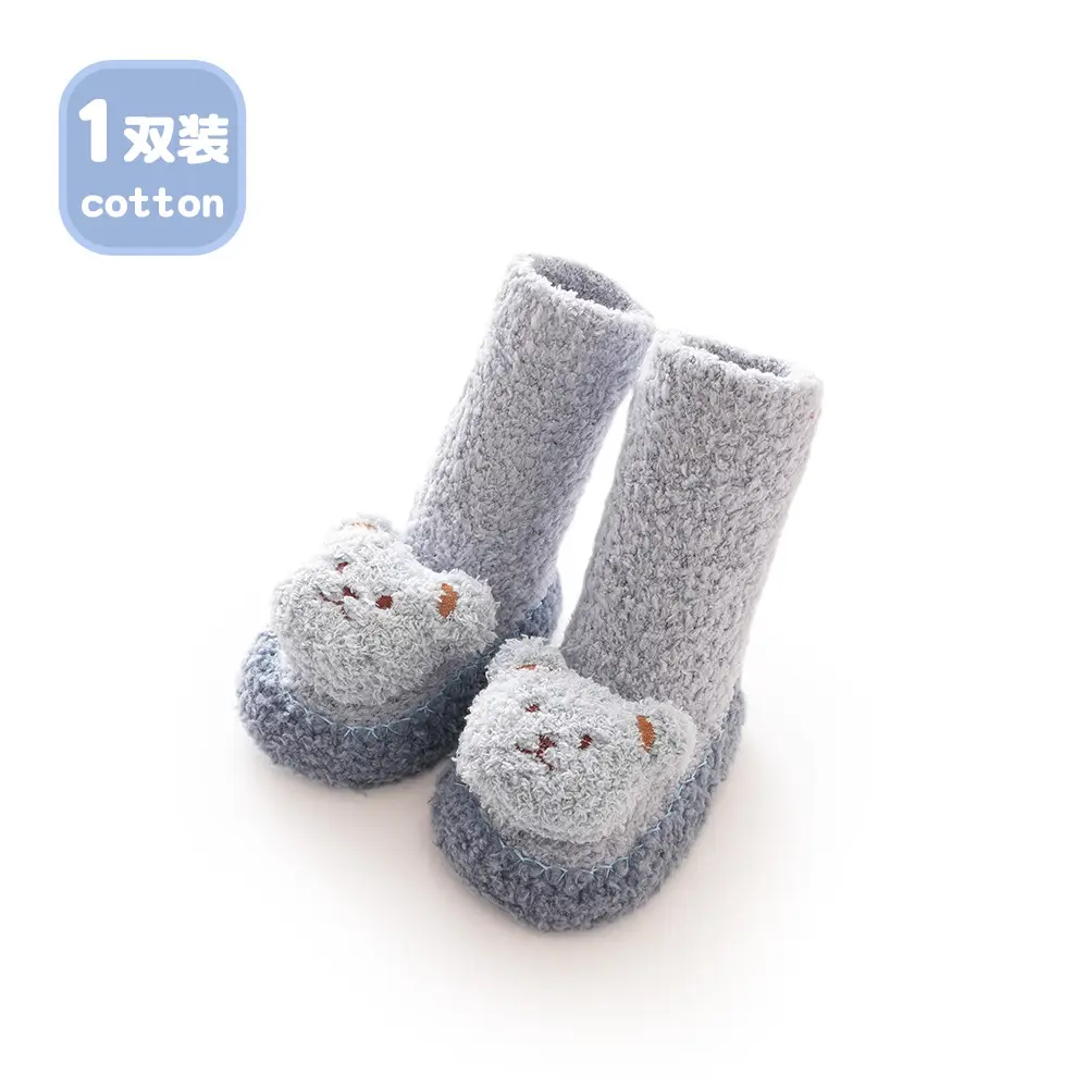 Newborn Baby Socks & Shoes Coral Velvet 0-3M - Image 4