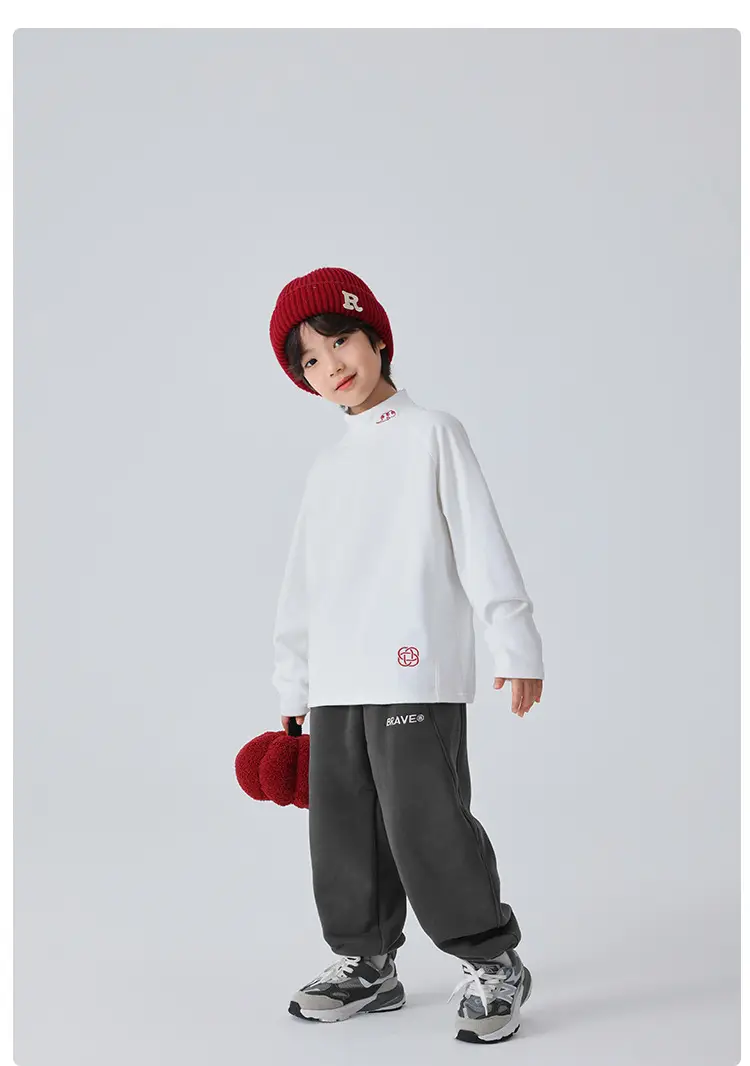 New Boys Half-Turtleneck Base Shirt German Velvet 2025 Winter — feature 11