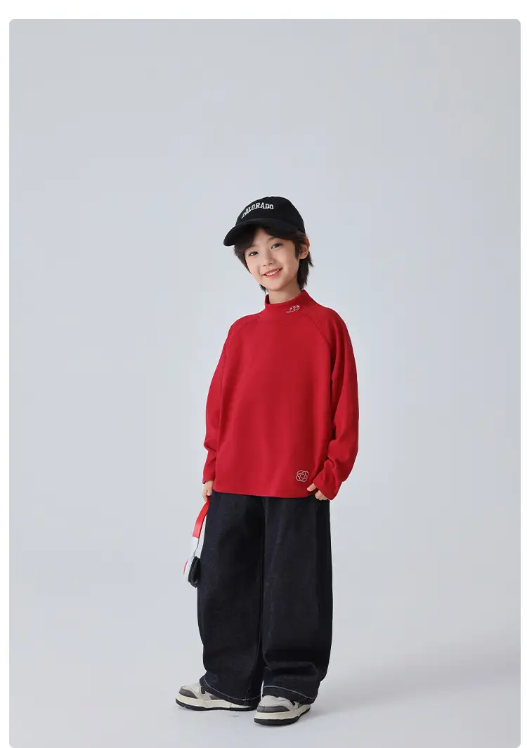 New Boys Half-Turtleneck Base Shirt German Velvet 2025 Winter — feature 15