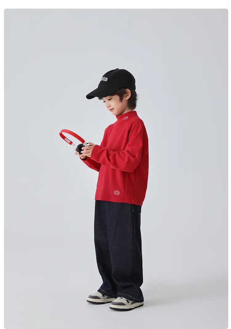 New Boys Half-Turtleneck Base Shirt German Velvet 2025 Winter — feature 16