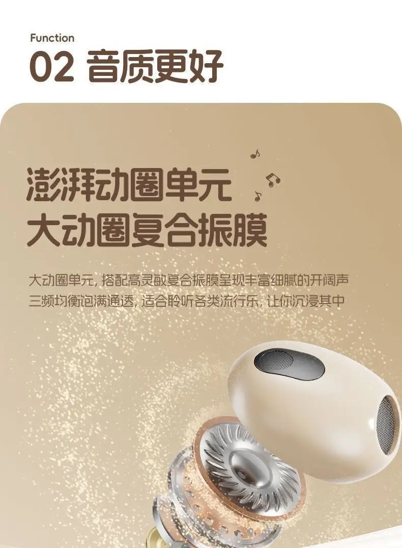 Retro Camera New Semi-In-Ear Wireless Bluetooth Headset Sports Noise Reduction Non-In-Ear Long Battery Life — feature 11