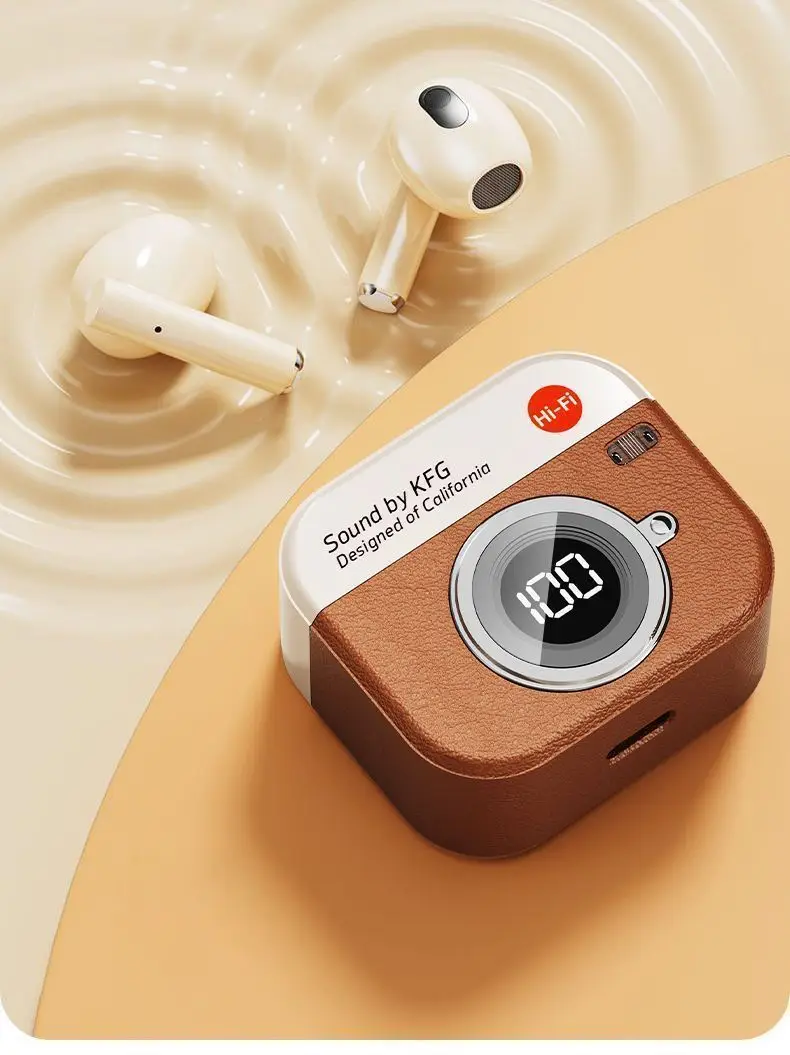 Retro Camera New Semi-In-Ear Wireless Bluetooth Headset Sports Noise Reduction Non-In-Ear Long Battery Life — feature 19