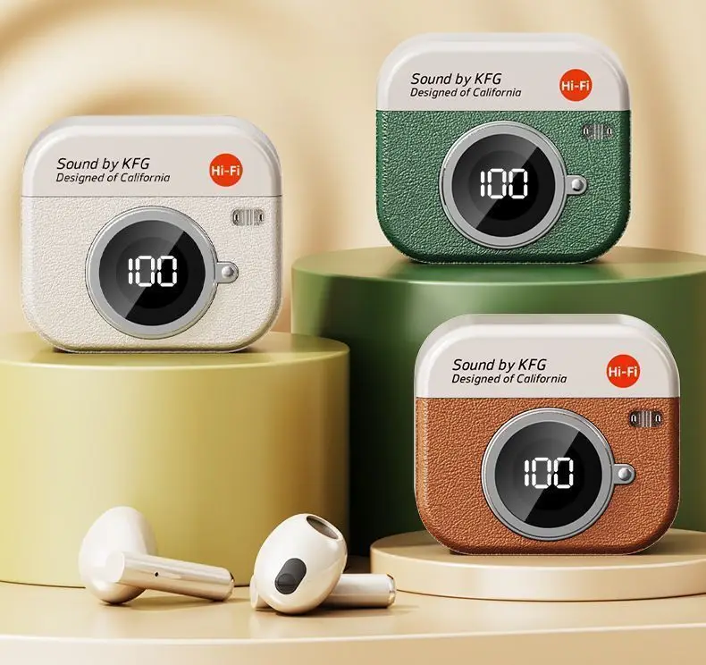 Retro Camera New Semi-In-Ear Wireless Bluetooth Headset Sports Noise Reduction Non-In-Ear Long Battery Life — feature 2
