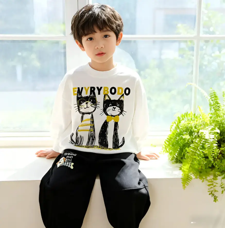 Kids Grey Hoodie Pants Set Cotton 2025 — feature 7