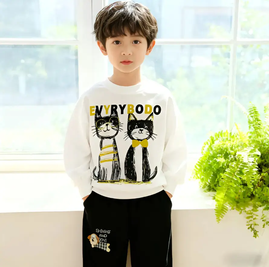 Kids Grey Hoodie Pants Set Cotton 2025 — feature 8