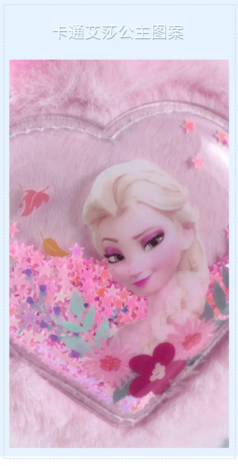 Wool Earmuffs Full-Finger Winter Girls Five-Finger Elsa Princess Kidsren's Frozen Primary School Warm Suit — feature 9