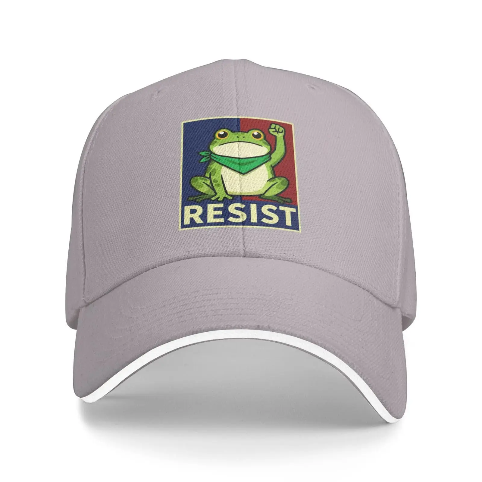 Navy Blue Resist Frog Cap Graphic Design - Image 10