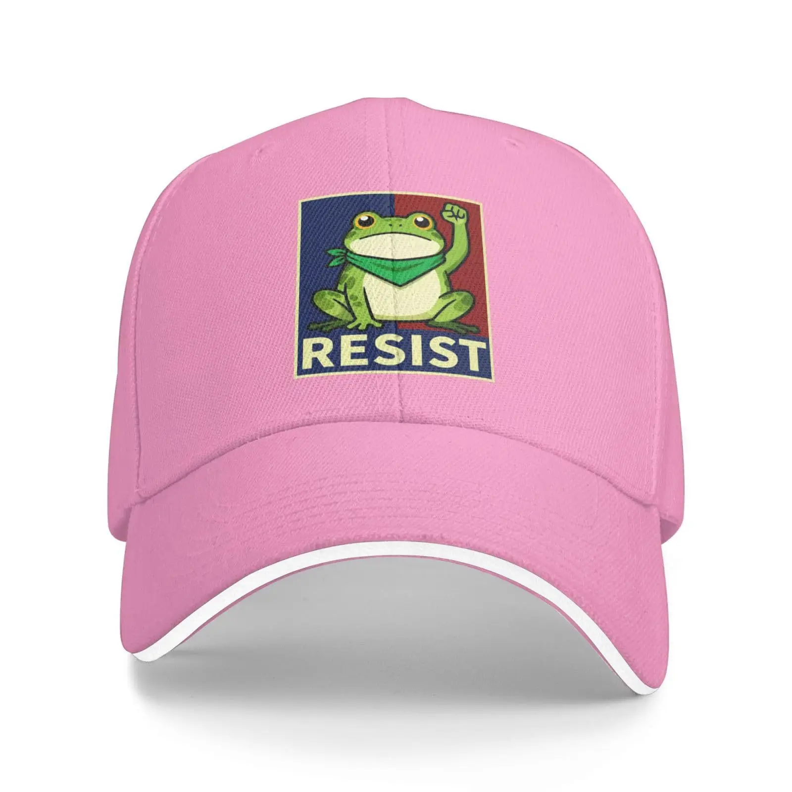 Navy Blue Resist Frog Cap Graphic Design - Image 5