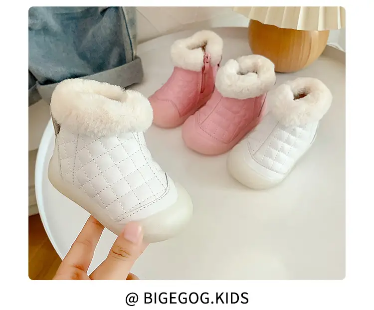 Pink Fleece Lined Baby Snow Boots for Girls — feature 10