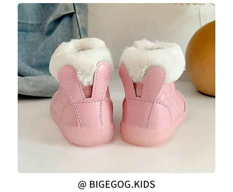 Pink Fleece Lined Baby Snow Boots for Girls — feature 13