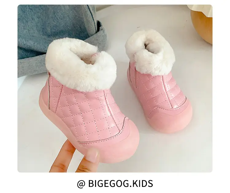 Pink Fleece Lined Baby Snow Boots for Girls — feature 14