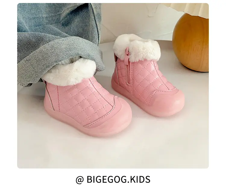 Pink Fleece Lined Baby Snow Boots for Girls — feature 16