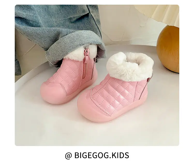 Pink Fleece Lined Baby Snow Boots for Girls — feature 17