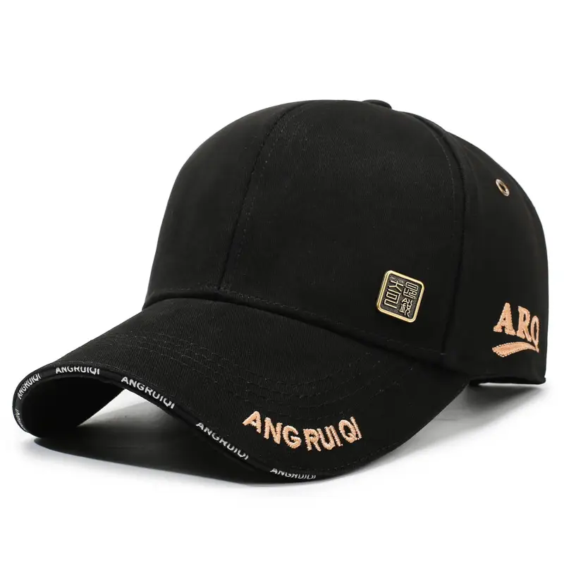 Men's Black Fleece Lined Baseball Cap Winter Warm - Image 2