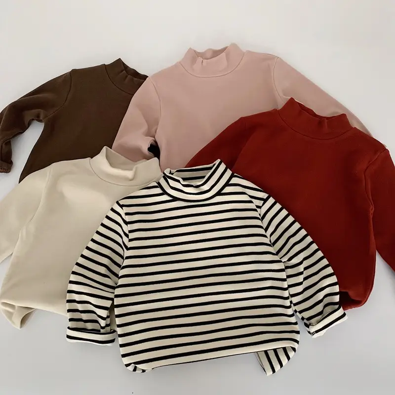 Boys Thermal Long Sleeve T-Shirt Winter Kids Beige — feature 11