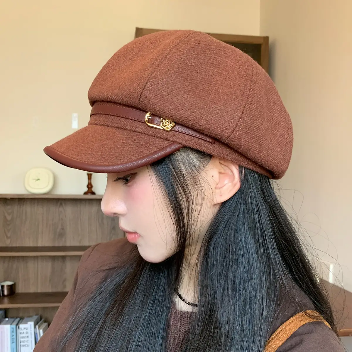 Japanese Retro Black Beret Hat for Women - Image 7