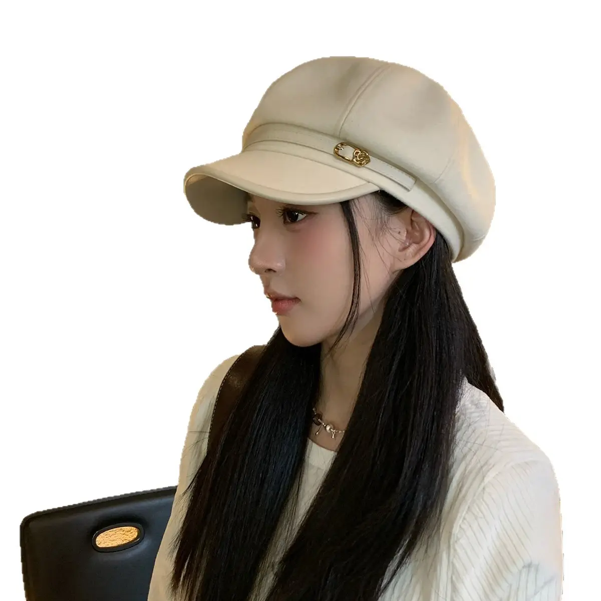 Japanese Retro Black Beret Hat for Women - Image 9