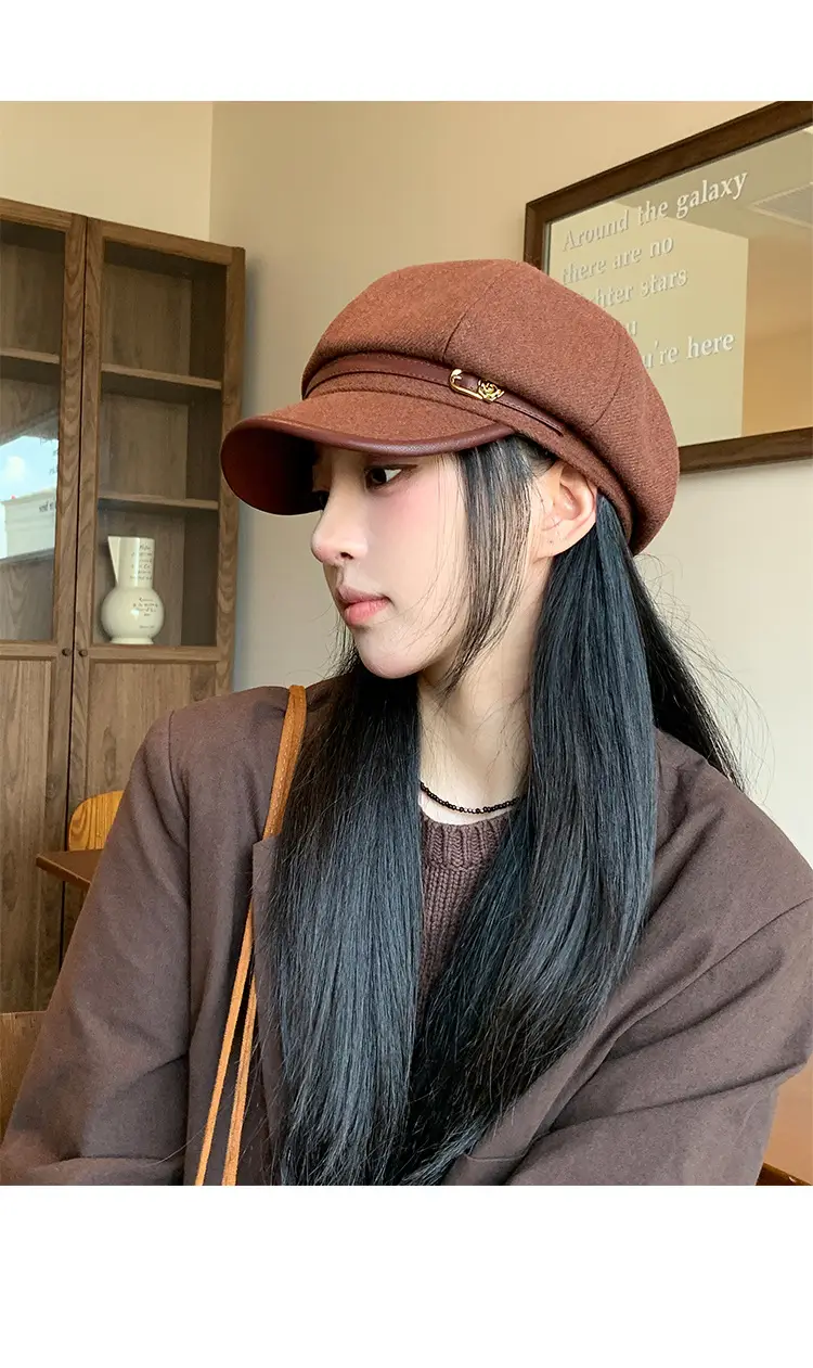 Japanese Retro Black Beret Hat for Women — feature 7