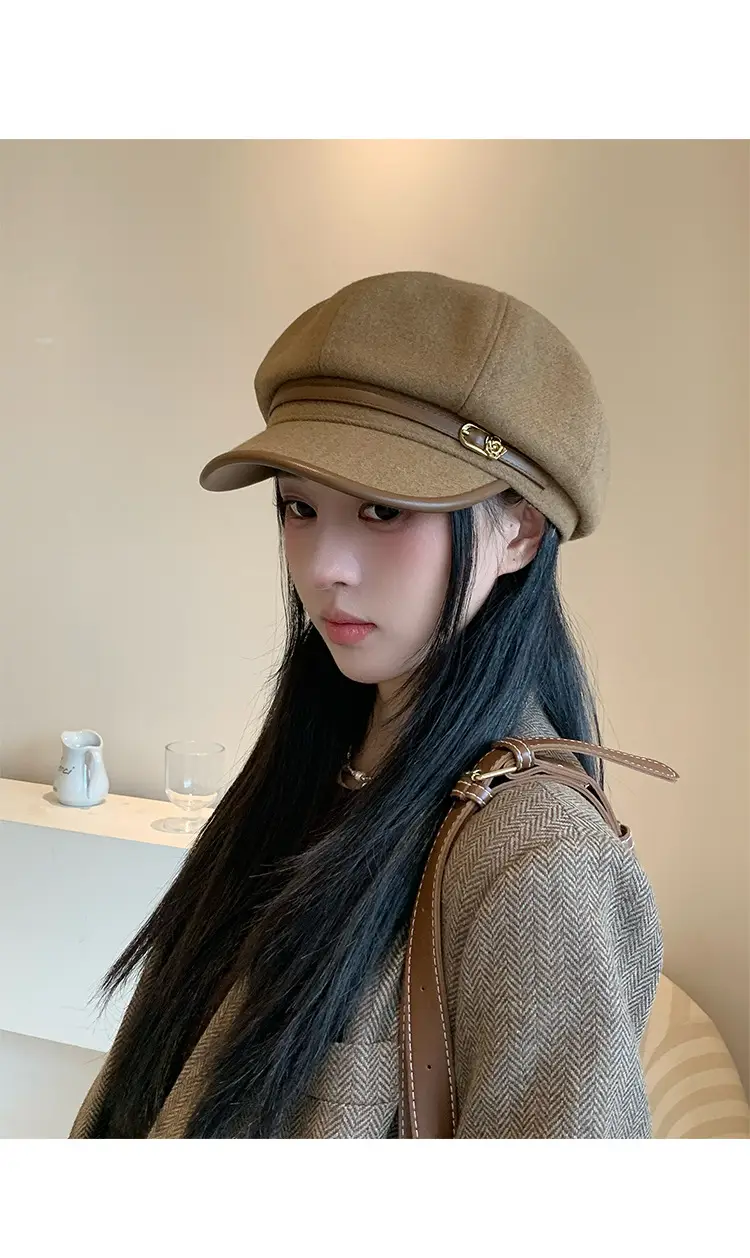 Japanese Retro Black Beret Hat for Women — feature 8