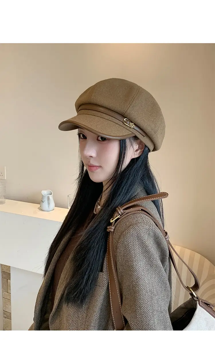 Japanese Retro Black Beret Hat for Women — feature 9