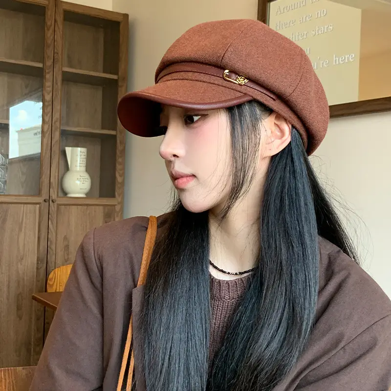 Japanese Retro Black Beret Hat for Women - Image 2