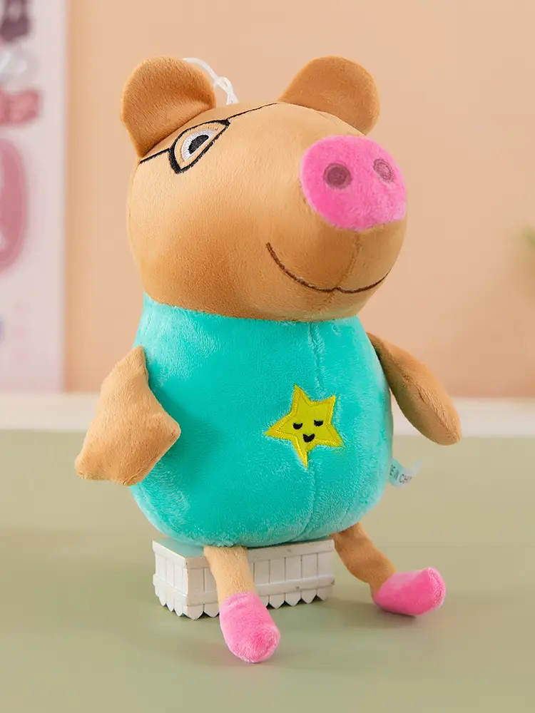 Peppa Pig Plush Toy Doll George Doll Large Size Family of Four Gift Box Set Complete Set Genuine Anti-Counterfeit