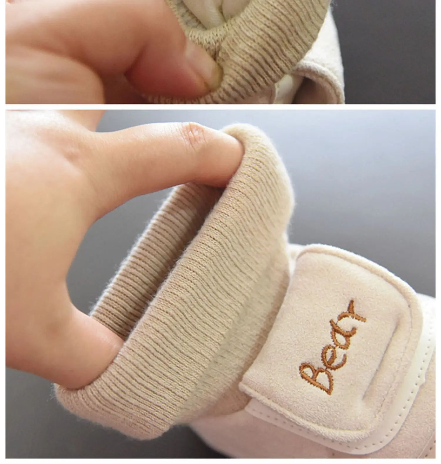 Jingqi Baby Boy's Velvet Step-In Shoes 2025 Winter Warm Socks 3-6M — feature 10