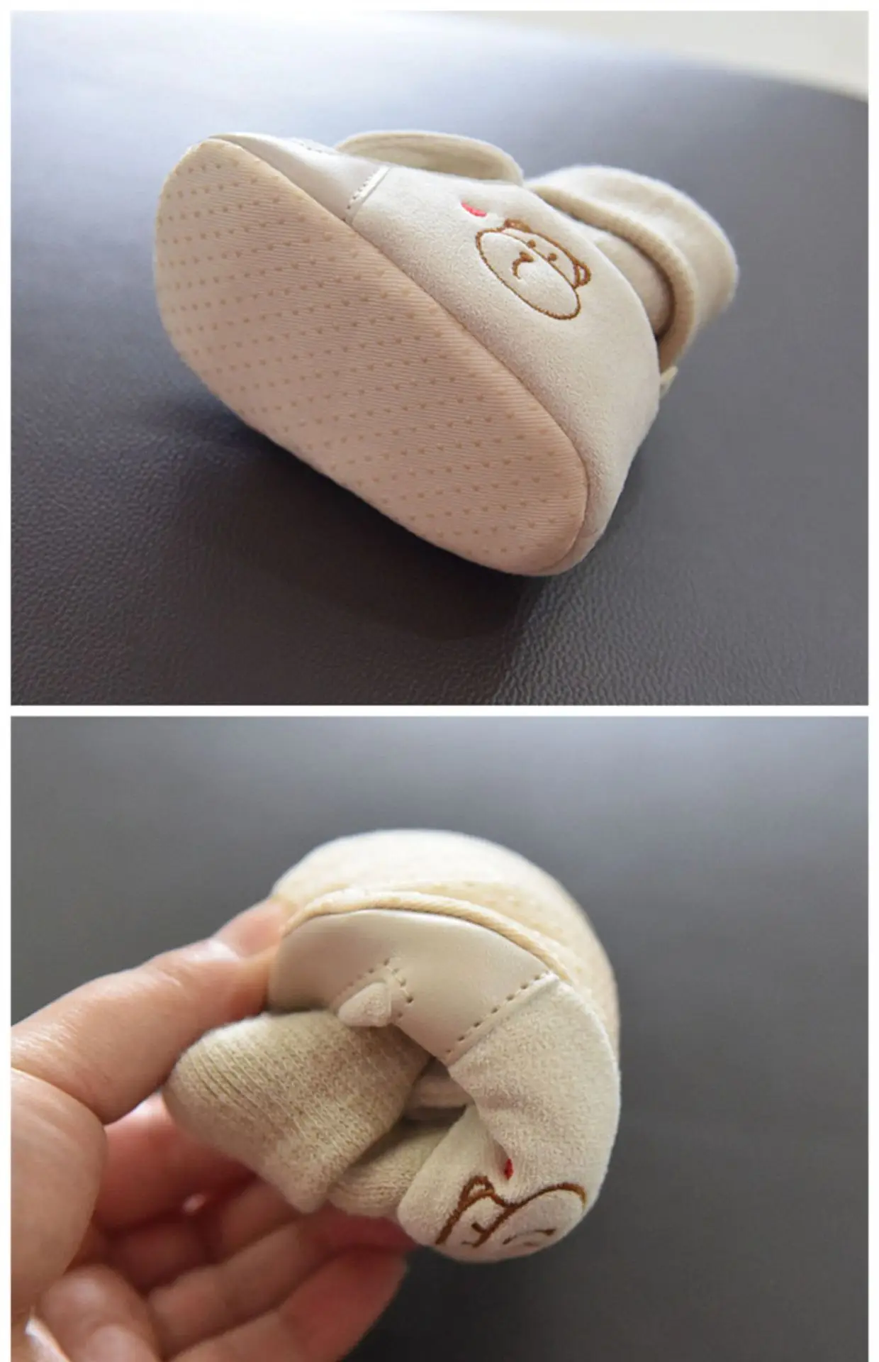 Jingqi Baby Boy's Velvet Step-In Shoes 2025 Winter Warm Socks 3-6M — feature 11