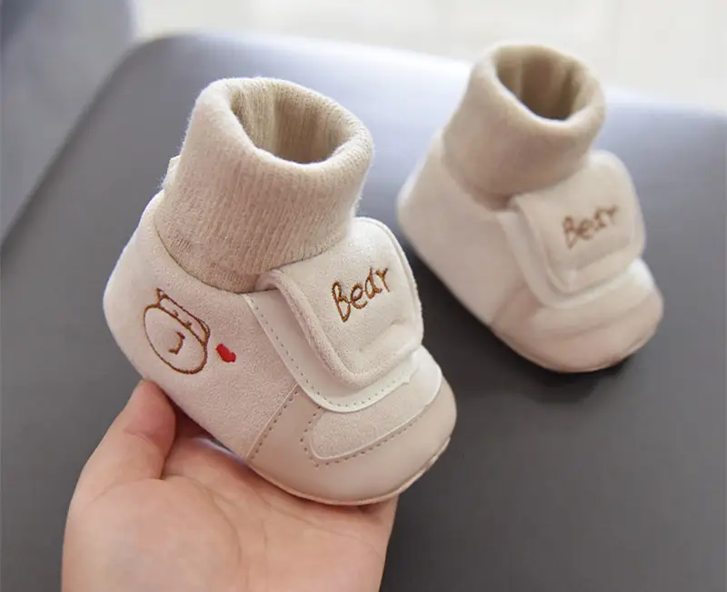 Jingqi Baby Boy's Velvet Step-In Shoes 2025 Winter Warm Socks 3-6M — feature 15