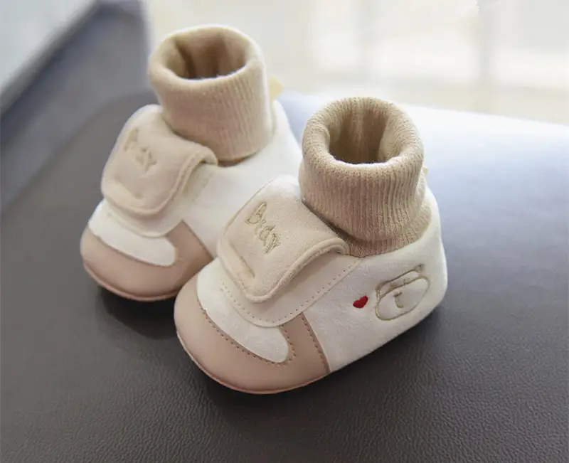 Jingqi Baby Boy's Velvet Step-In Shoes 2025 Winter Warm Socks 3-6M — feature 20
