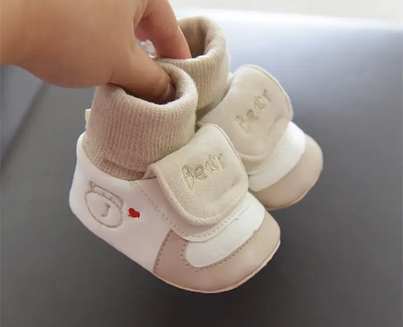 Jingqi Baby Boy's Velvet Step-In Shoes 2025 Winter Warm Socks 3-6M — feature 21