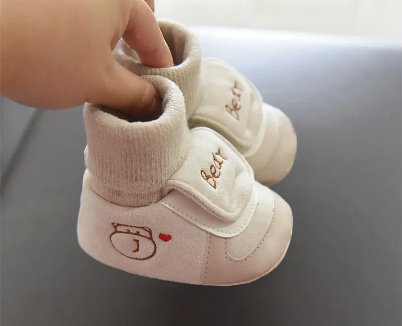 Jingqi Baby Boy's Velvet Step-In Shoes 2025 Winter Warm Socks 3-6M — feature 23