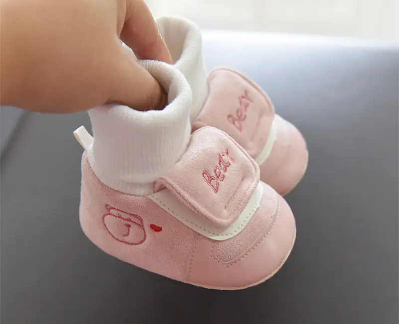 Jingqi Baby Boy's Velvet Step-In Shoes 2025 Winter Warm Socks 3-6M — feature 24