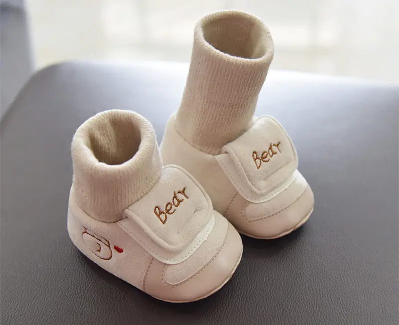 Jingqi Baby Boy's Velvet Step-In Shoes 2025 Winter Warm Socks 3-6M — feature 27