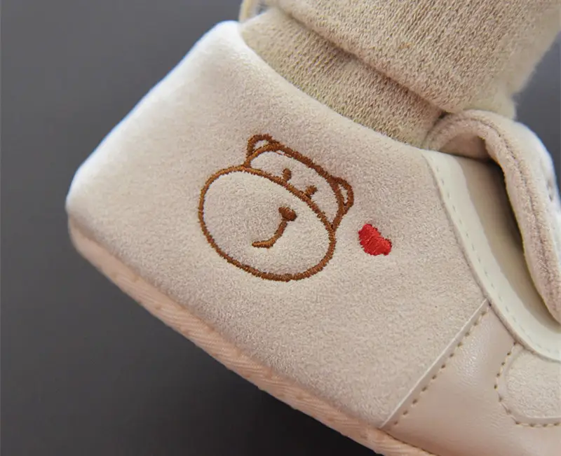 Jingqi Baby Boy's Velvet Step-In Shoes 2025 Winter Warm Socks 3-6M — feature 28