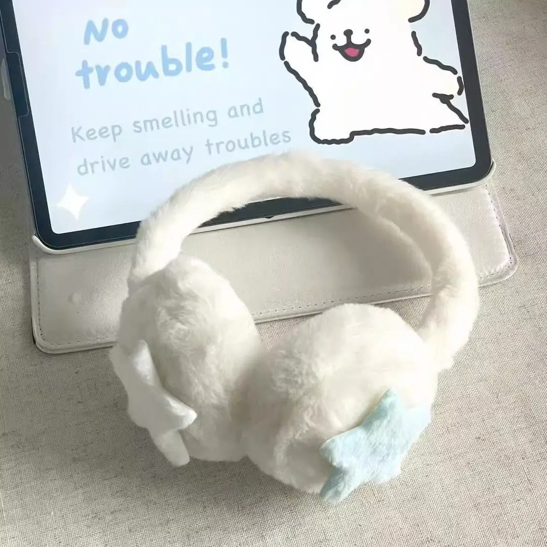 New Winter Earmuffs, Cute and Warm, Cat Ear Style, Plush Ear Protectors for Cycling, Anti-Freeze and Cold-Proof, Foldable
