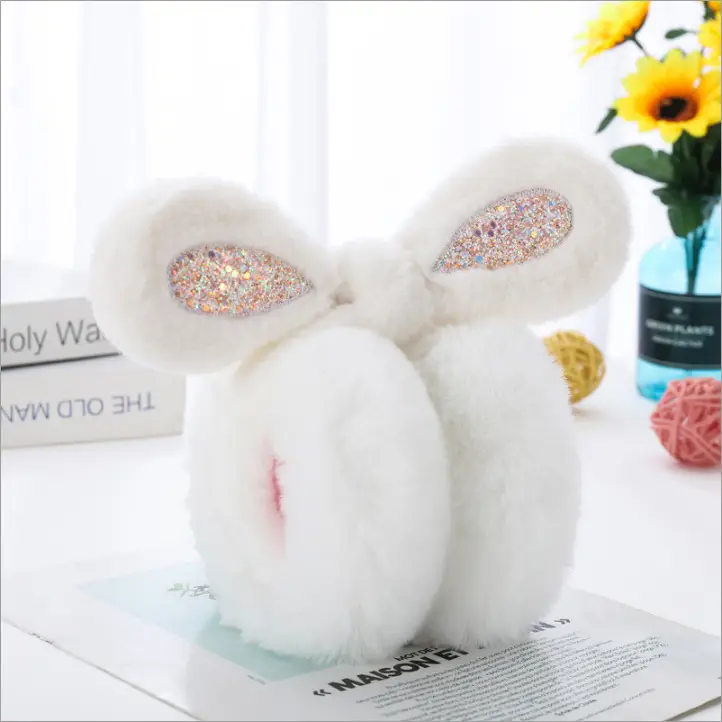 New Winter Earmuffs, Cute and Warm, Cat Ear Style, Plush Ear Protectors for Cycling, Anti-Freeze and Cold-Proof, Foldable