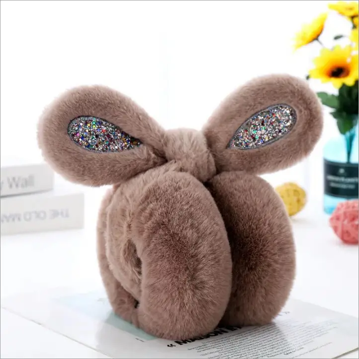 New Winter Earmuffs, Cute and Warm, Cat Ear Style, Plush Ear Protectors for Cycling, Anti-Freeze and Cold-Proof, Foldable