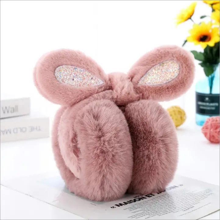 New Winter Earmuffs, Cute and Warm, Cat Ear Style, Plush Ear Protectors for Cycling, Anti-Freeze and Cold-Proof, Foldable