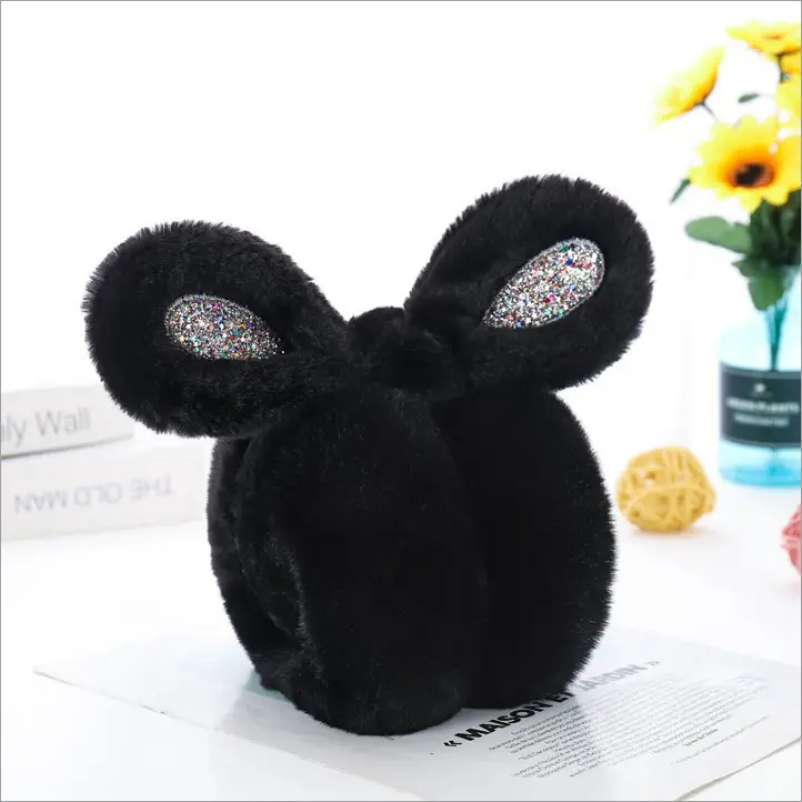 New Winter Earmuffs, Cute and Warm, Cat Ear Style, Plush Ear Protectors for Cycling, Anti-Freeze and Cold-Proof, Foldable