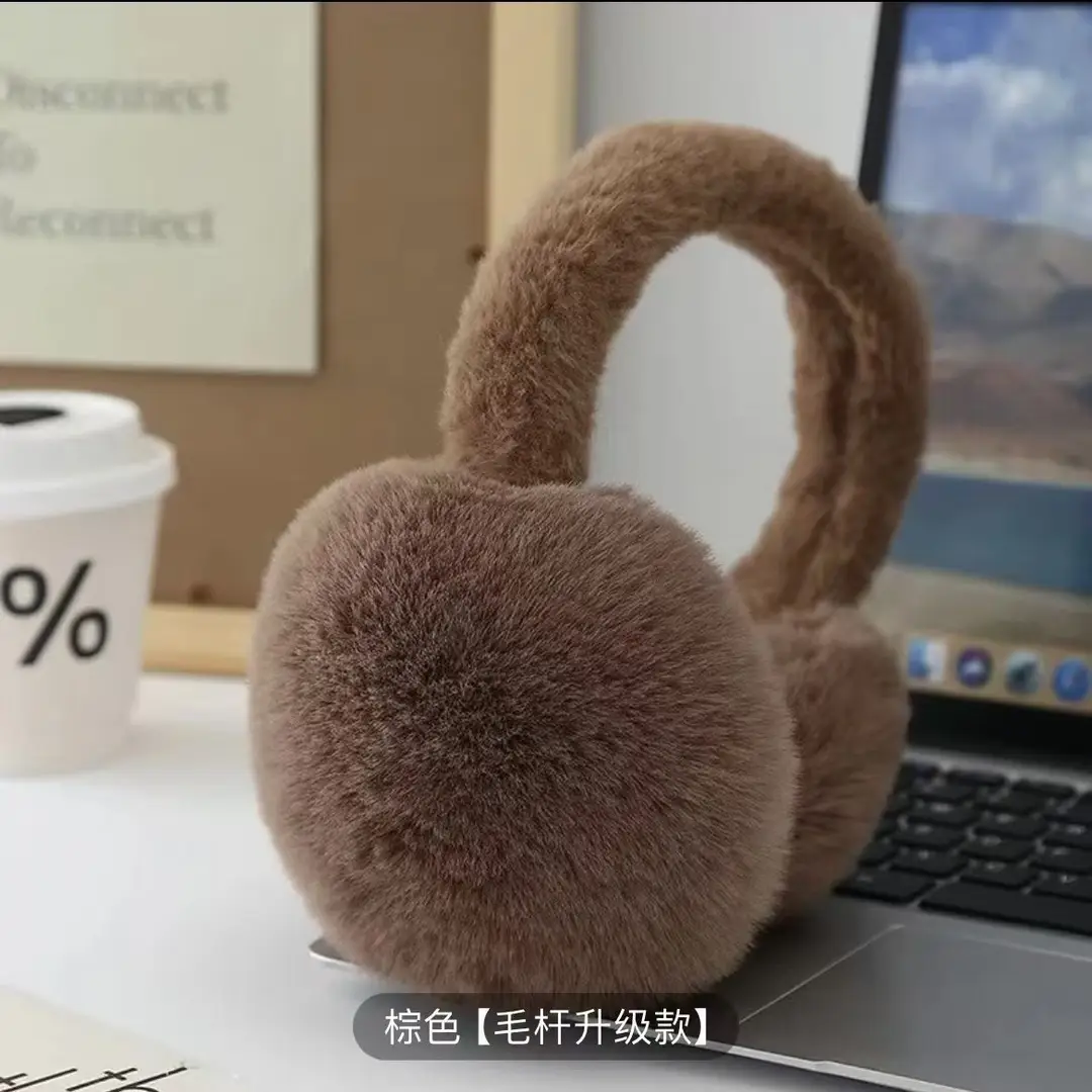 New Winter Earmuffs, Cute and Warm, Cat Ear Style, Plush Ear Protectors for Cycling, Anti-Freeze and Cold-Proof, Foldable