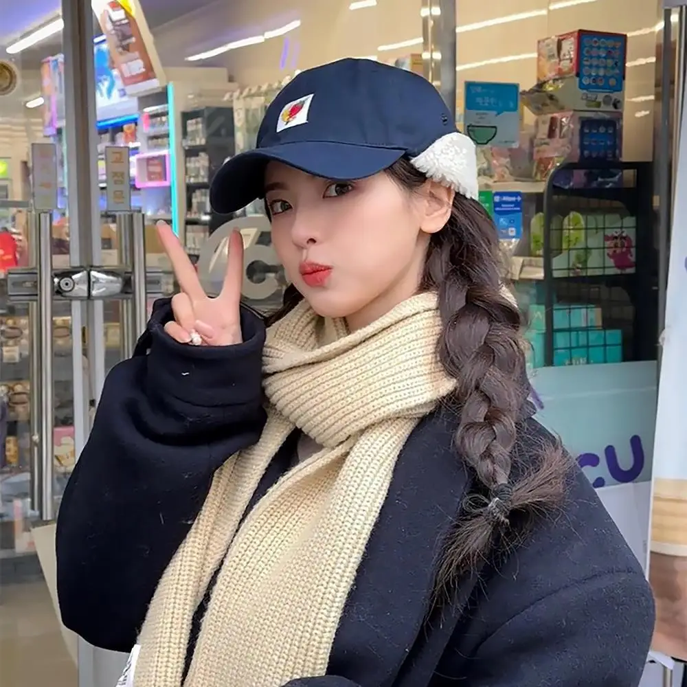Korean Embroidered Warm Cap for Women Winter - Image 8